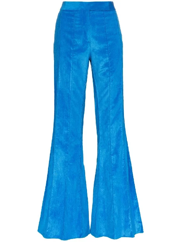 corduroy pleated flare trousers Trousers fashionable chic