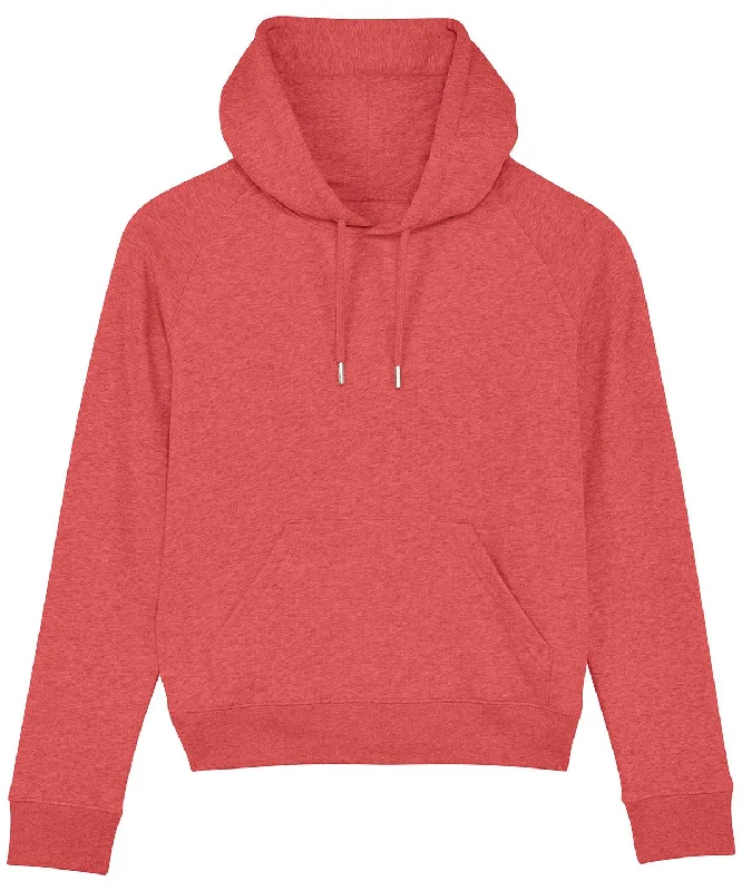 Mid Heather Red - Women's Stella Trigger iconic hoodie sweatshirt  (STSW148) Hoodie with Hem Contrast Bold Stylish