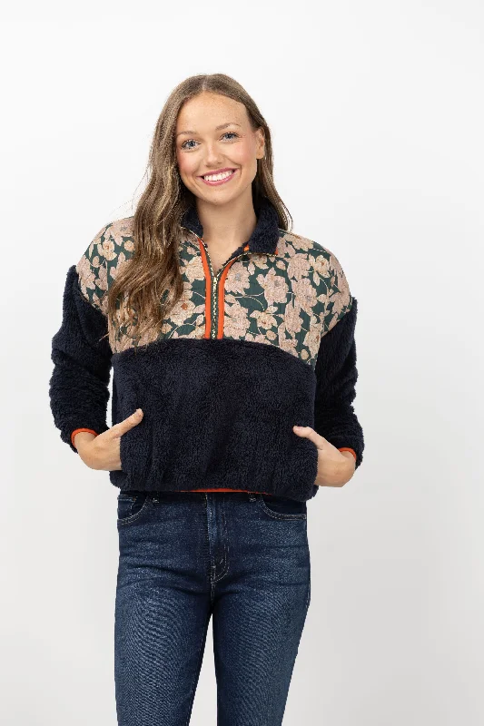 Trovata Casey Pullover in Jasper Twilight Bardot Neck Top