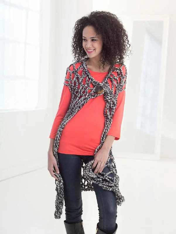 Arm Knit Shawl Pattern Stylish Long Shawl Wrap