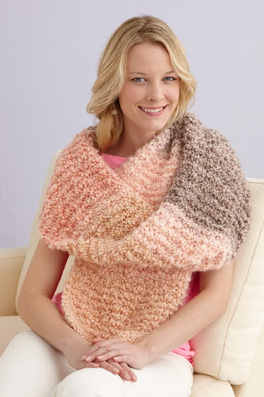 Plush Stripes Shawl (Knit) Comfortable Summer Shawl Wrap