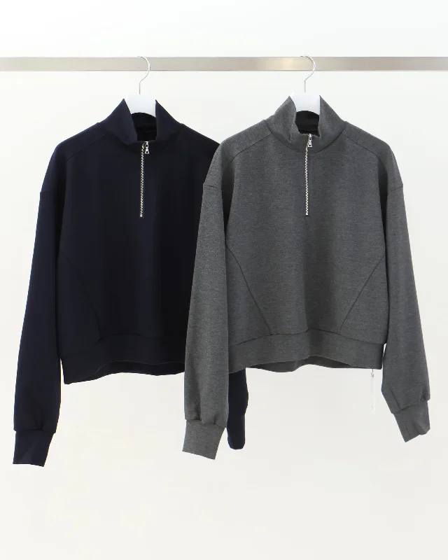 half zip pullover Sabrina Neck Pullover