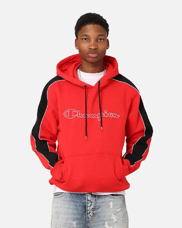 Champion Rochester City Hoodie Black/Scarlet Hoodie with Sequins Glamorous Eye-catching