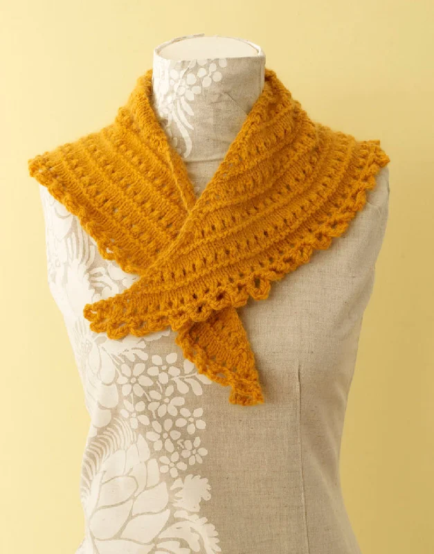 Sweet Peach Shawl Pattern (Knit) Fashionable Wool Shawl Cape