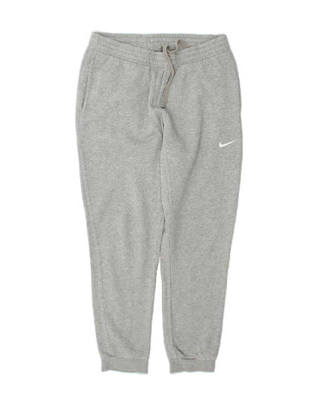 NIKE Womens Tracksuit Trousers Joggers UK 14 Medium  Grey Cotton Trousers Tapered Slim Fit