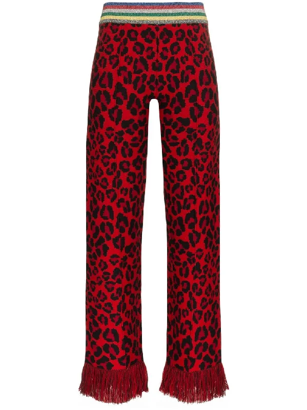 animalier jacquard trousers Trousers Velvet Soft