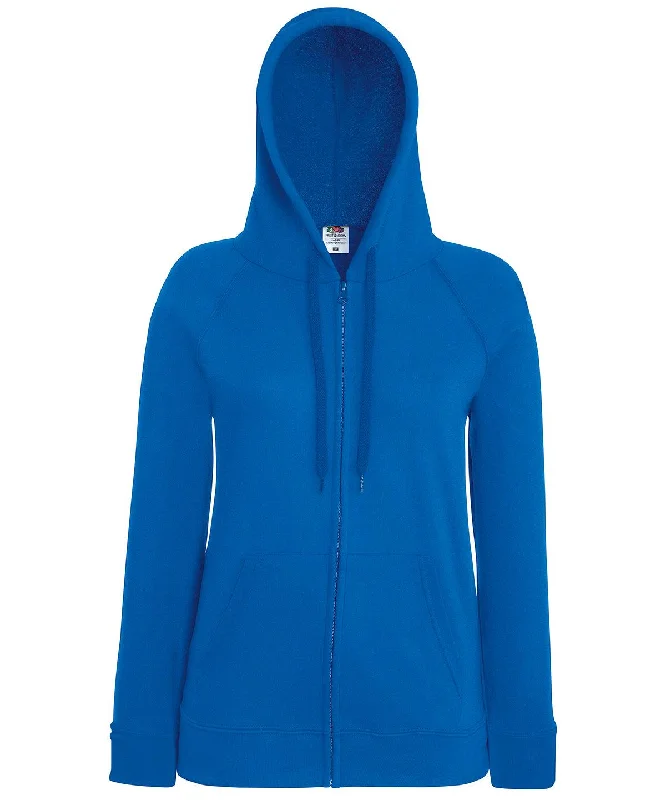 Royal Blue - Women's lightweight hooded sweatshirt jacket Hoodie with Slit Hem Functional Movement