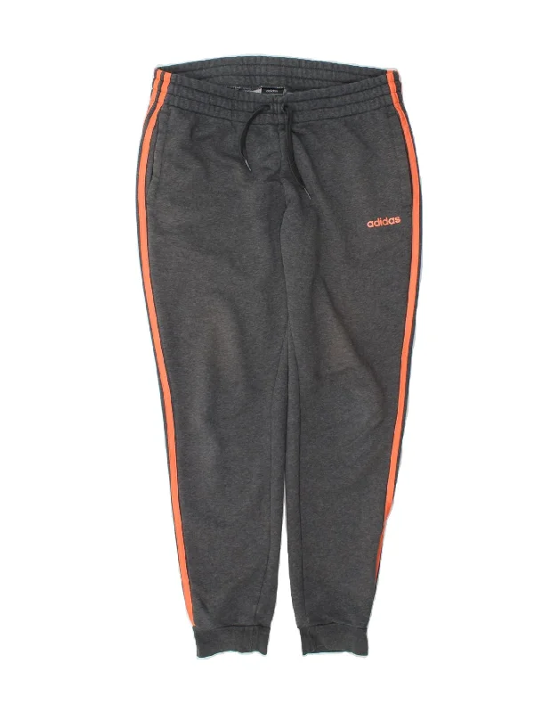 ADIDAS Womens Tracksuit Trousers Joggers UK 12/44 Medium  Grey Cotton Trousers Seasonal Trendy