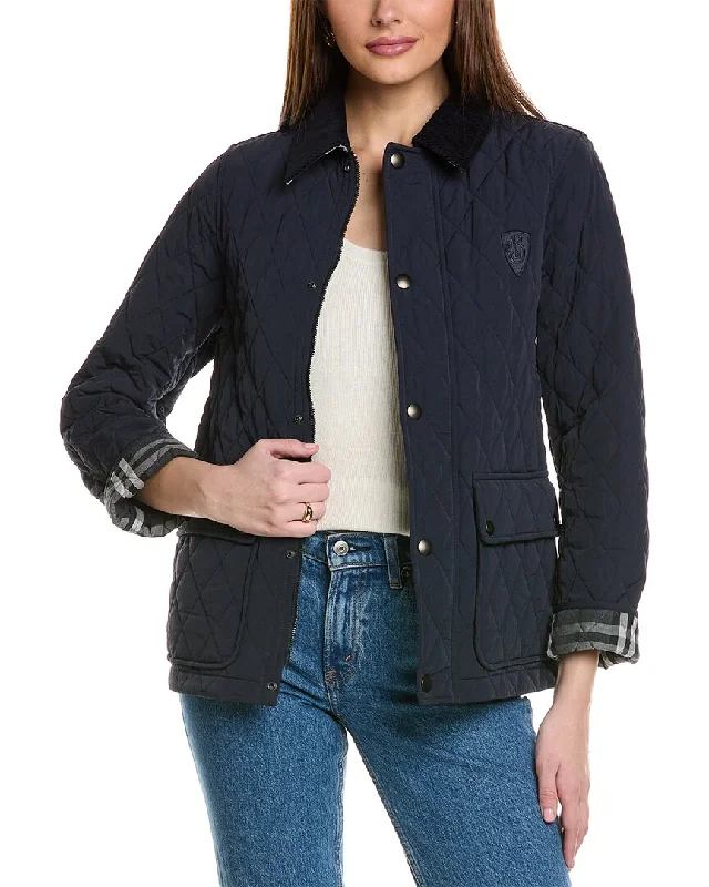 Burberry Logo Quilted Jacket Striped Jacket Polka Dot Jacket Floral Jacket