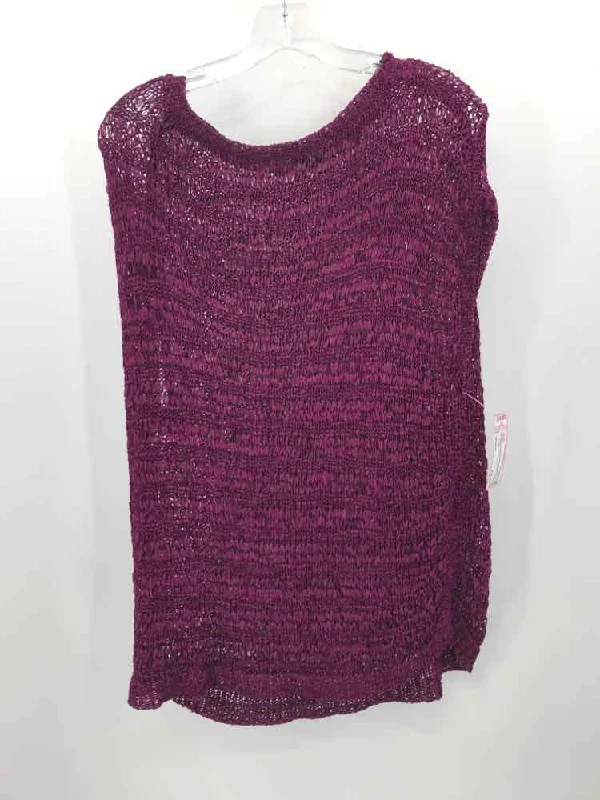 Pre-Owned WHBM Purple Size Medium Sweater Cotton Fabric Linen Fabric Terry Fabric