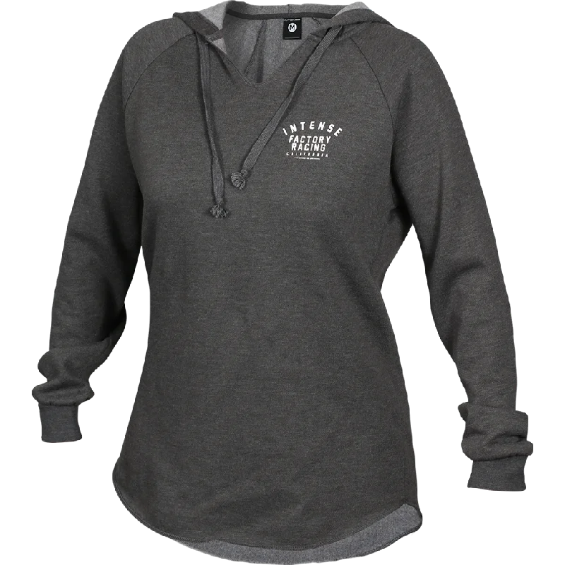 Women's INTENSE Factory Racing Grey Pullover Hoodie Boyleg Sleeve Pullover