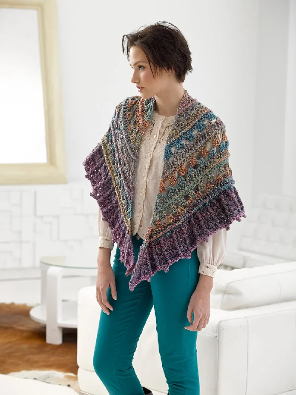 Falling Water Shawl Pattern (Crochet) Soft Printed Shawl Wrap