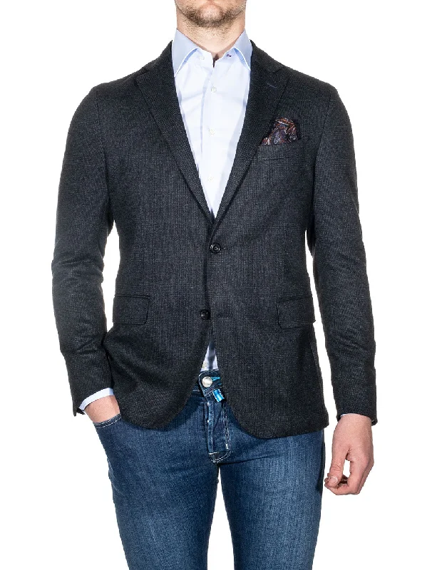 Check Jacket Navy Wool Jacket Cashmere Jacket Tweed Jacket