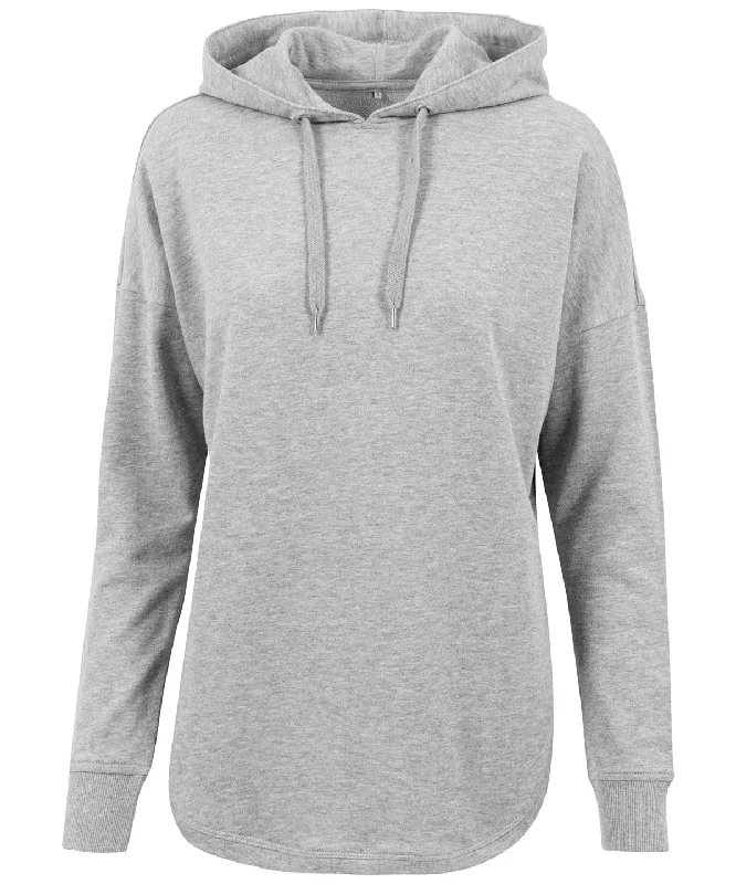 Grey - Women's oversized hoodie Hoodie with Ribbed Hem Stretchable Secure