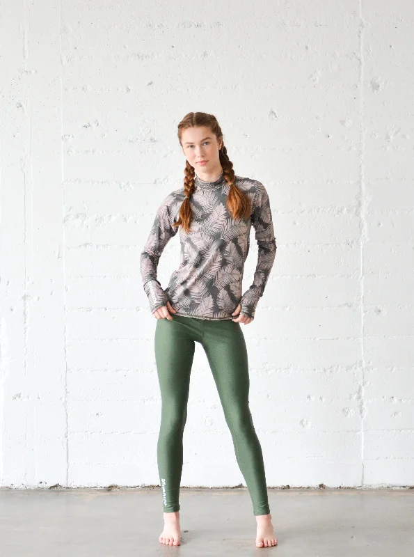 WOMEN'S PULLOVER RAGLAN - NIGHT PALM Polo Neck Sweater