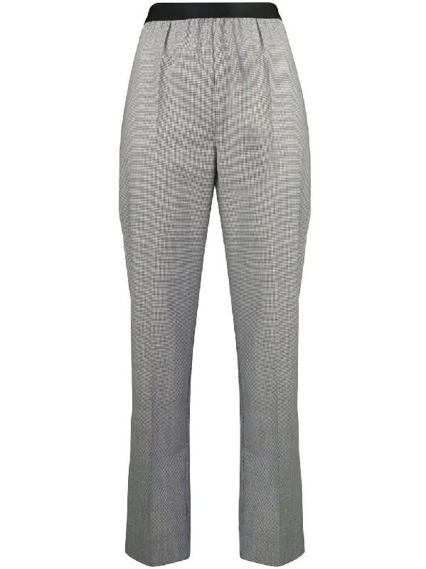 micro houndstooth check trousers Trousers Essential Wardrobe