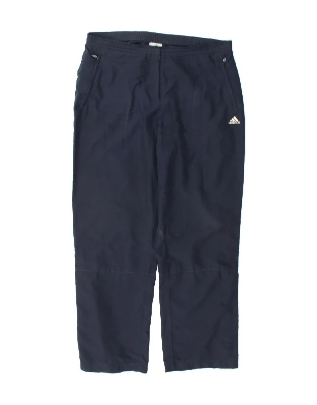 ADIDAS Womens Tracksuit Trousers UK 16 Large Navy Blue Polyester Trousers Occasion Special