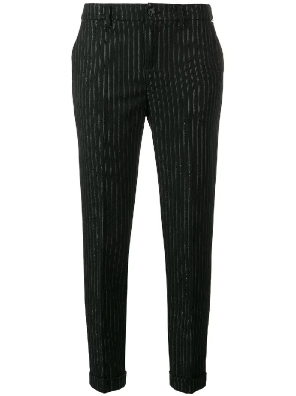 glitter pinstriped trousers Trousers trendy modern