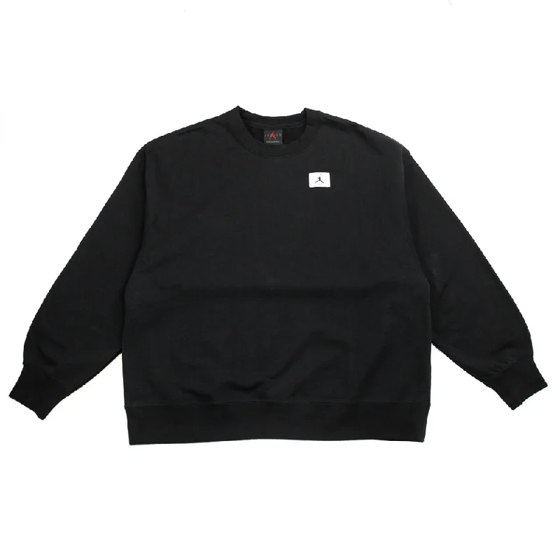 WMNS Jordan Essentials Fleece Pullover Crew (Black) Solo Sleeve Pullover