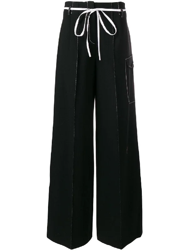 contrast stitching trousers Trousers sophisticated sleek