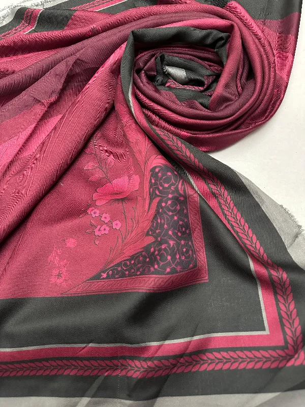 MD006 - Wool Printed Shawl Comfortable Embroidered Shawl