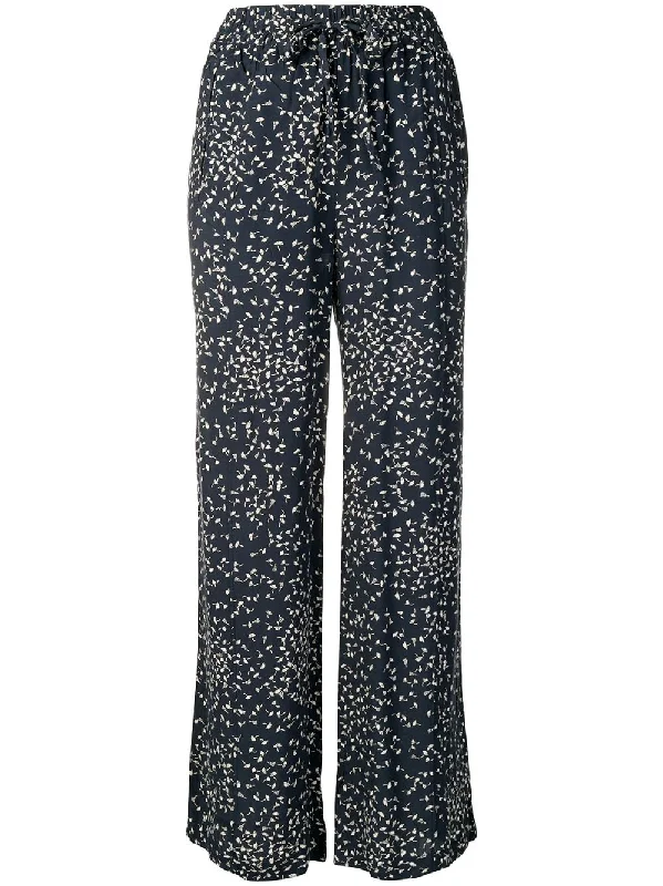 straight-leg floral print trousers Trousers Brand Named