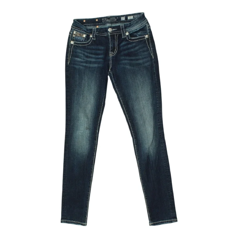 Miss Me Womens Blue Skinny Jeans | Vintage Designer Denim Trousers VTG Trousers Yoga Stretchy