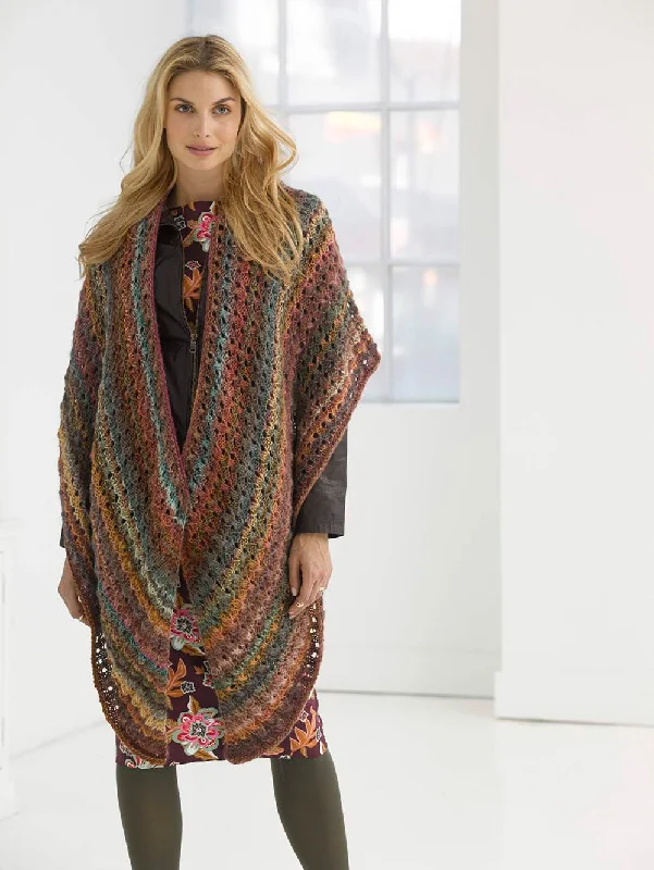 Eyelet Shawl Pattern (Knit) Trendy Boho Style Shawl