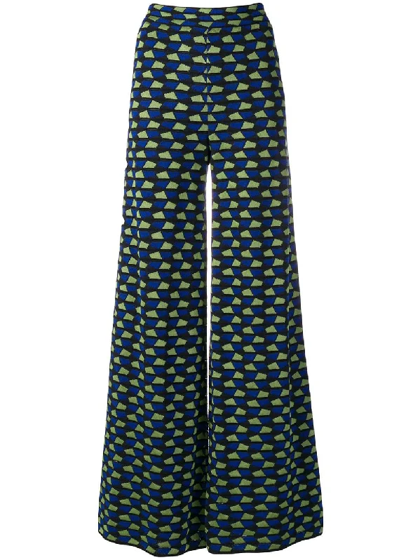 geometric flared trousers Trousers Occasion Special