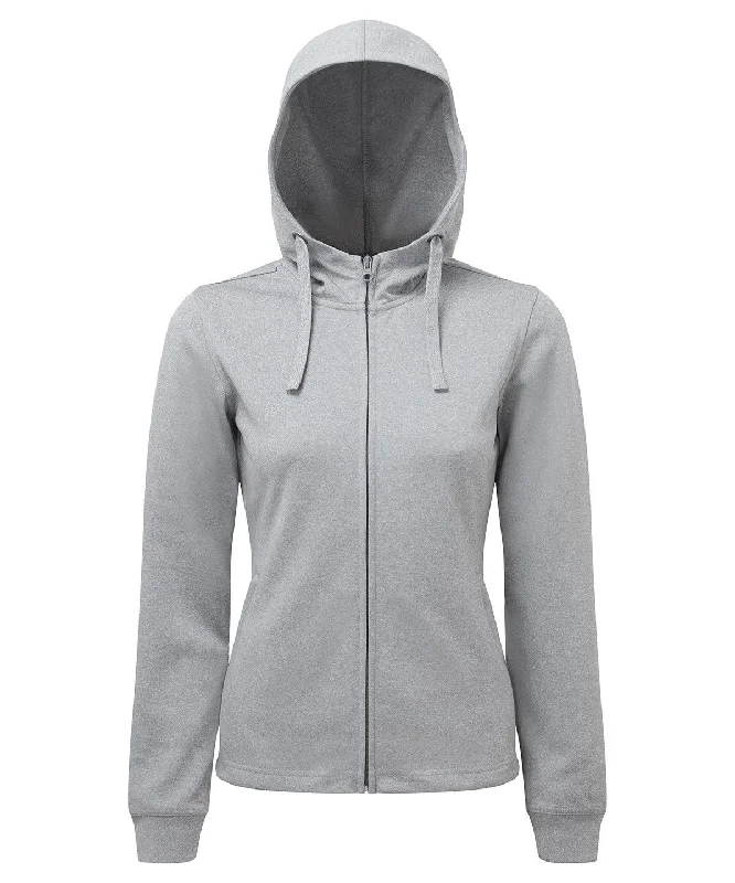 Grey Melange - Women's TriDri® Spun Dyed hoodie Hoodie with Raw Hem Edgy Unfinished