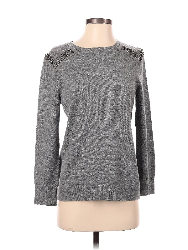 Wool Pullover Sweater Fitted Ribbed Sweater