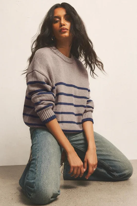 Boyfriend Stripe Sweater Velvet Chenille Corduroy