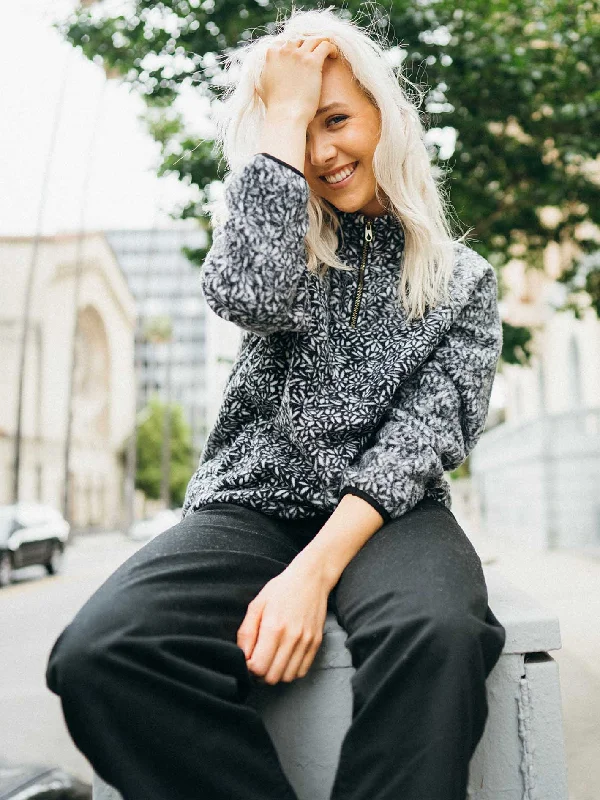 Pheelin It Mock Neck Pullover Sweatshirt - Cloud Square Neck Pullover