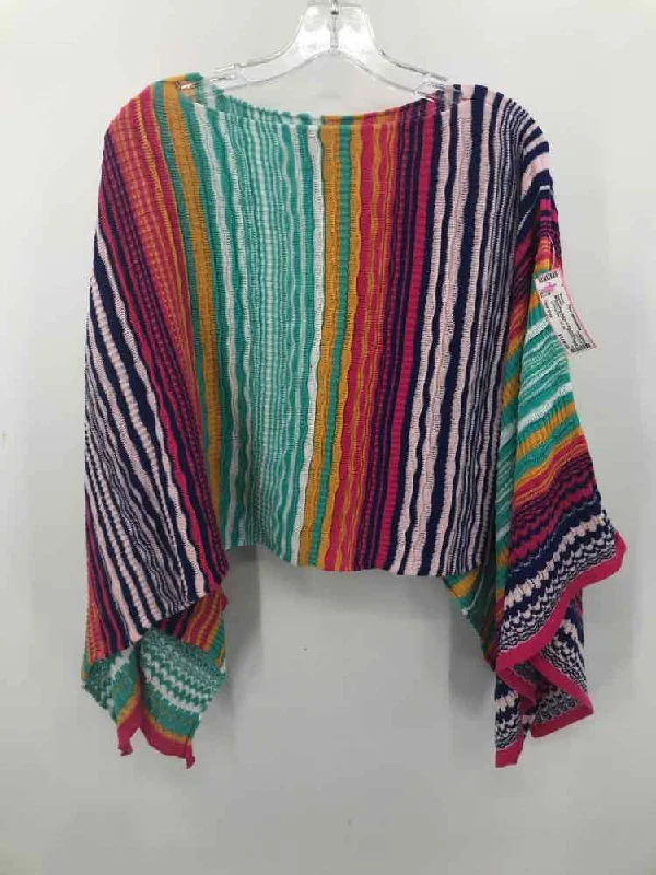 Pre-Owned Missoni Blue Size One Size Cotton Poncho Sweater Collared Crew Neck Turtle Neck