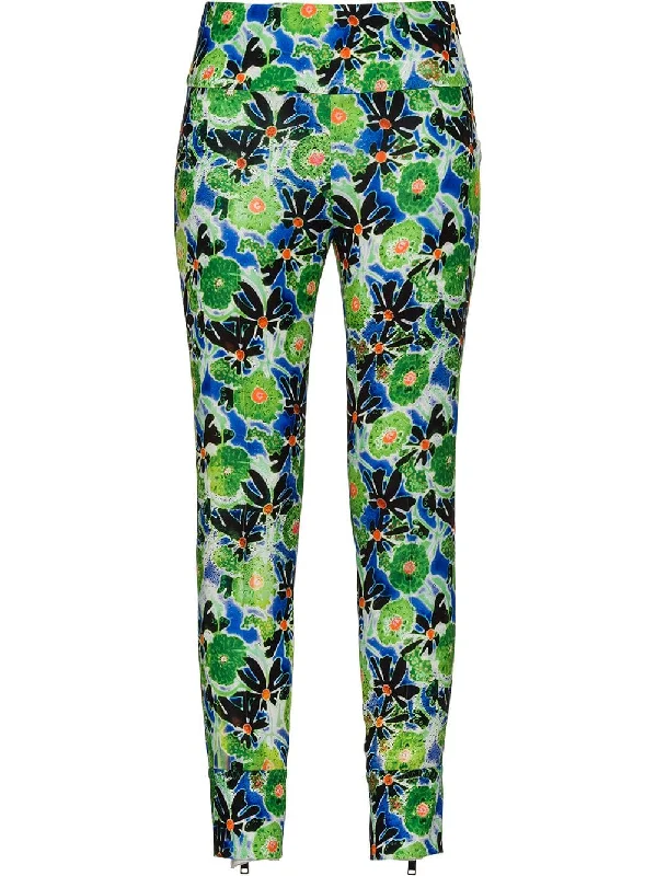 Technical floral trousers Trousers Palazzo Wide Leg