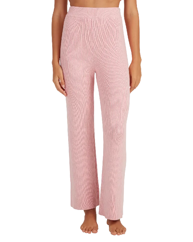 Sandstorm Knit Trousers in Pale Pink Trousers Polka Dot Cute