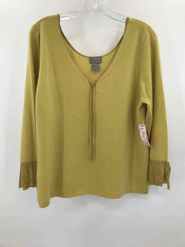 Pre-Owned Sigrid Olsen Green Size XL Sweater Transparent Opaque Sheer