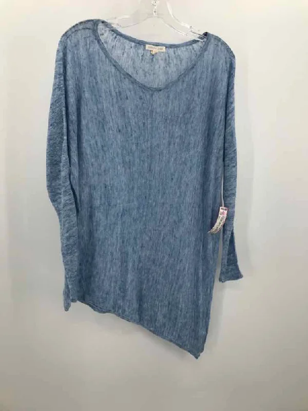 Pre-Owned Eileen Fisher Blue Size Small Sweater Rayon Fabric Velvet Fabric Corduroy Fabric