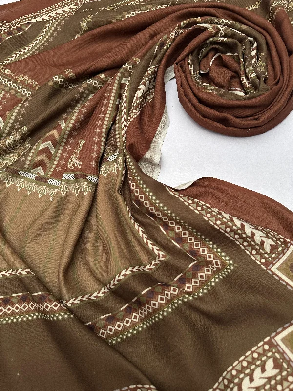 MD003 - Wool Printed Shawl Comfortable Pashmina Shawl