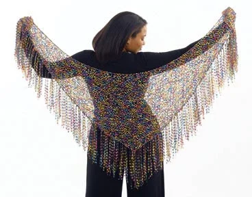 Trellis Triangle Shawl Pattern (Knit) Stylish Wool Shawl Wrap