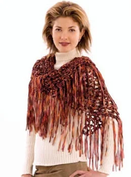 Crochet Bronze Beauty Shawl Pattern (Crochet) Cozy Woolen Shawl Cape