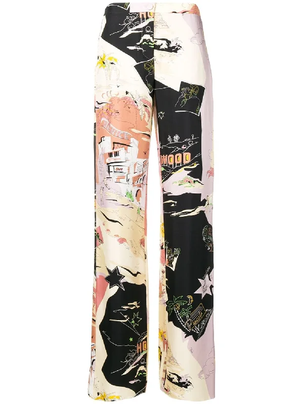graphic pajama trousers Trousers Custom Made