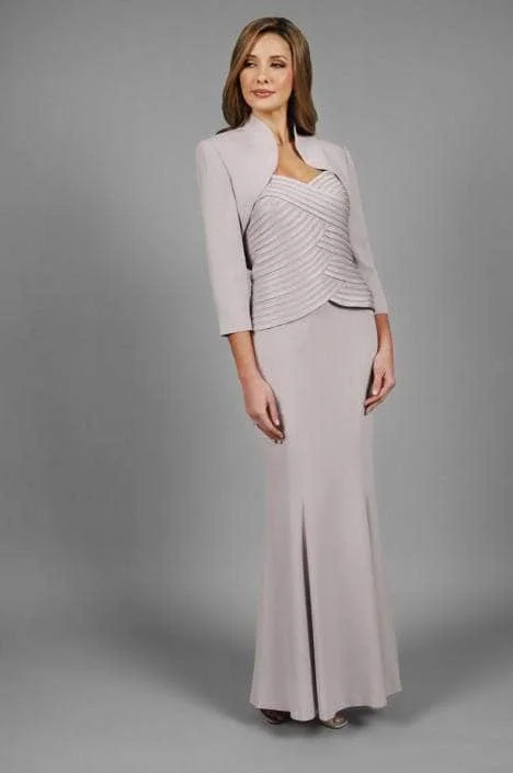 Alexander by Daymor 707003 - Strapless Gown with Bolero Jacket Tiered Jacket Buttoned Jacket Zippered Jacket