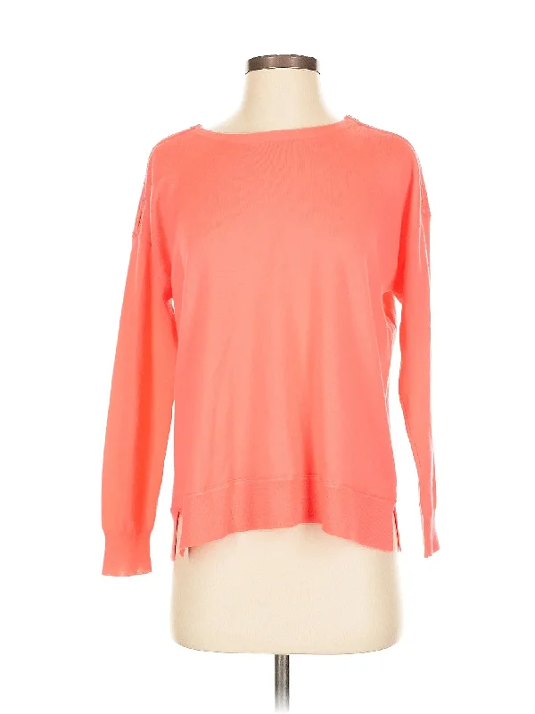 Wool Pullover Sweater Asymmetrical Hem Sweater