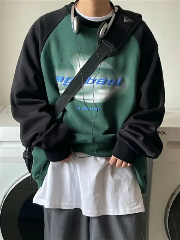 Advbridge 90s Vintage Hoodie Women Hip Hop Streetwear Oversized Sweatshirts Boyfriend Style Harajuku Retro Long Sleeve Pullover Solo Sleeve Pullover