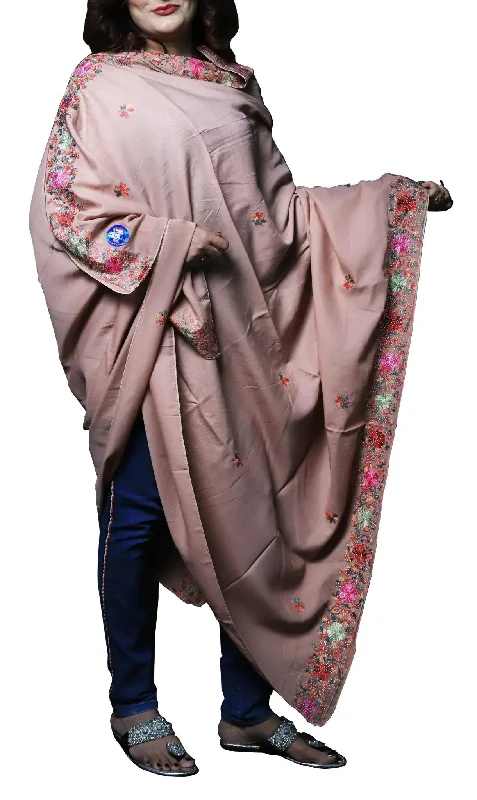 IshDeena Women's Warm Shawls Wraps Embroidered Pashmina Kashmiri Style Large 2.5m x 1.25 m Trendy Bohemian Shawl Cape