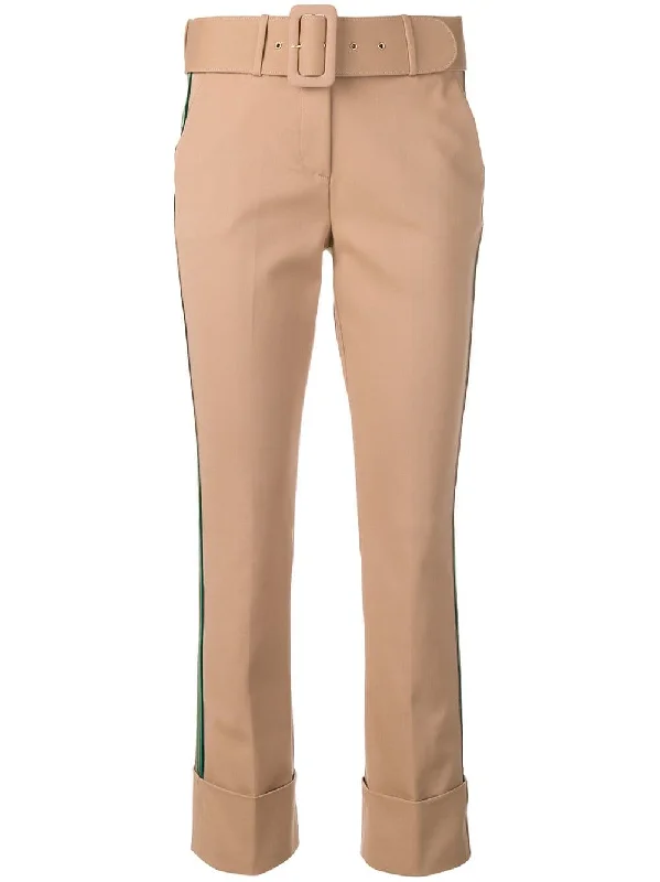 stripe belted trousers Trousers luxurious high-end
