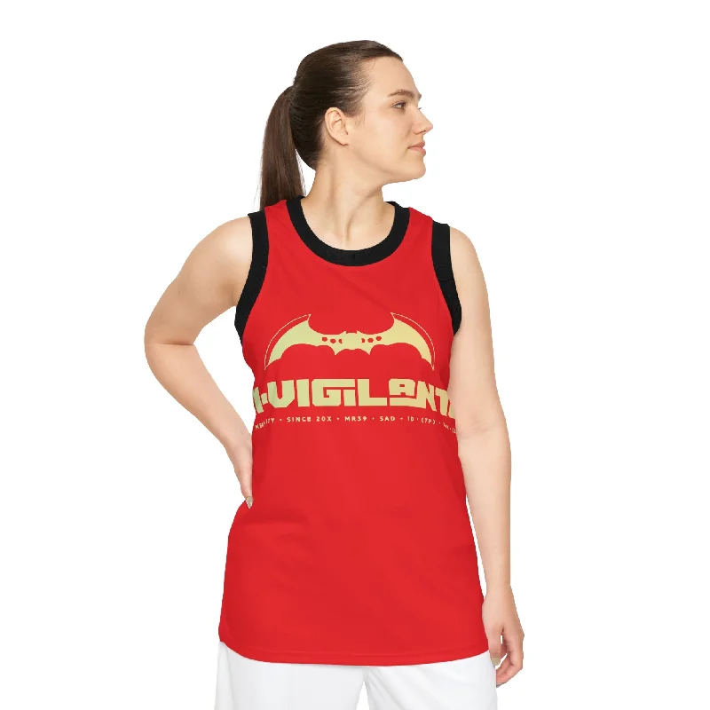 A1-Vigilante Unisex Basketball Jersey (AOP) Organic Jersey Tee