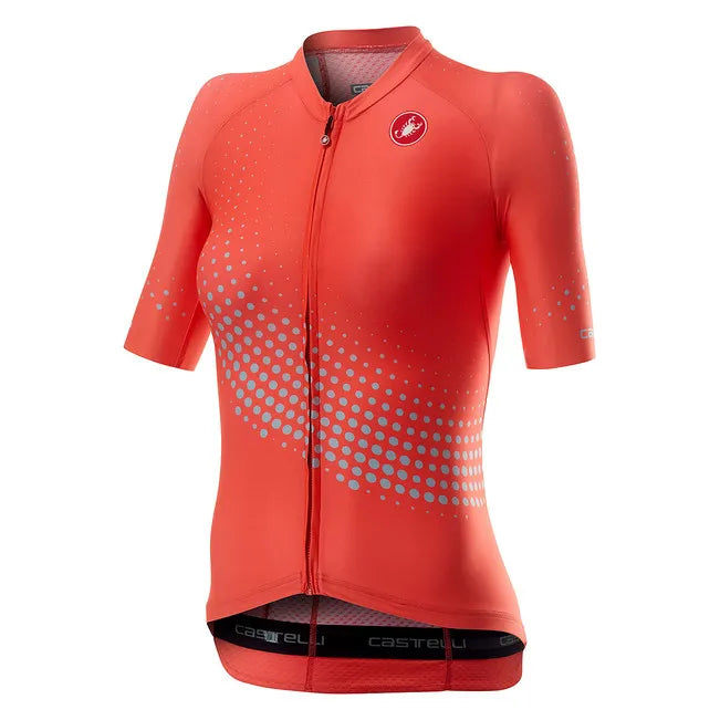 Castelli Aero Pro Women's Jersey - Brilliant Pink Ruby Red Jersey Shirt