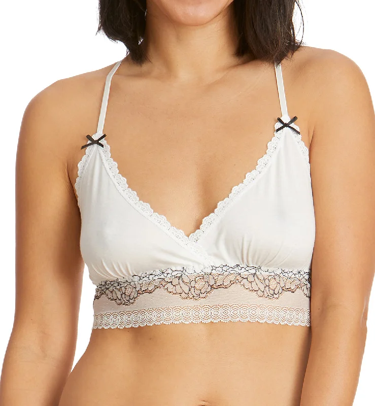 Hanky Panky Elena Jersey Triangle Bralette (637801) - Lily/Black Winter Jersey Top